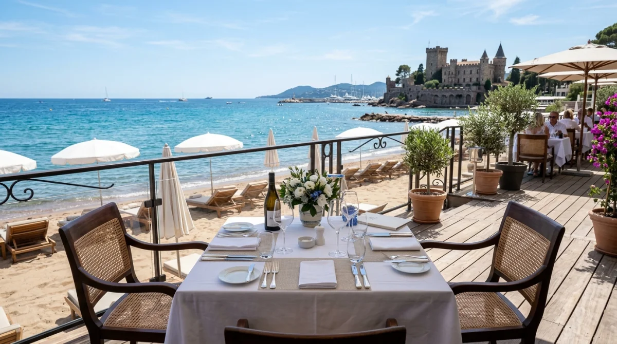 Les meilleures plages privées à Mandelieu la Napoule avec restaurant